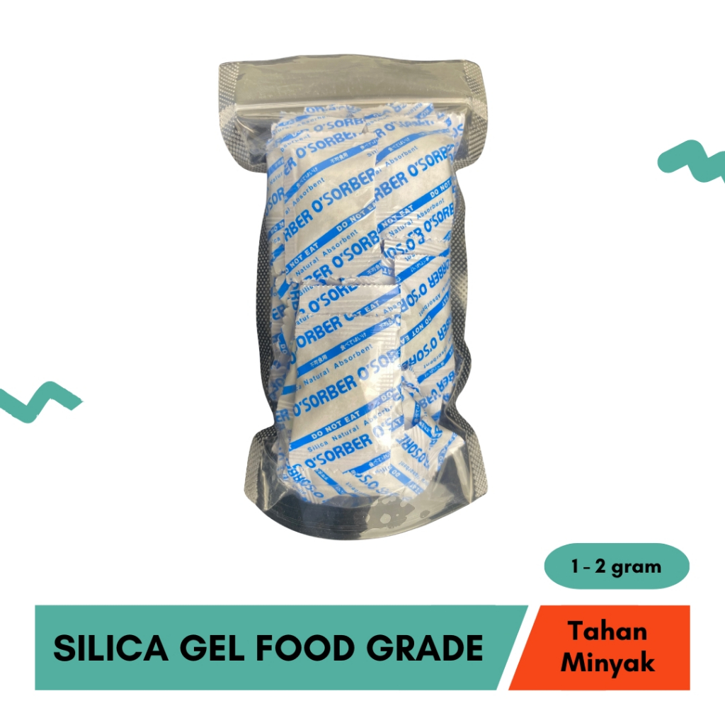 Jual Silica Gel Oxy Free Food Grade Tahan Minyak Makanan 100 gram