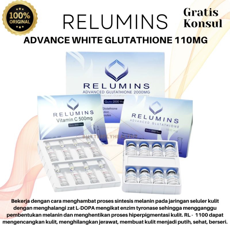 Jual RELUMINS ADVANCE WHITE GLUTATHIONE 1100