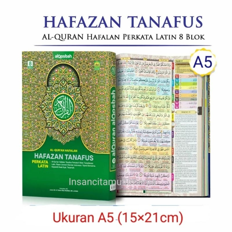 Jual Al Quran Sedang Tajwid Hafalan Hafazan Tanafus Perkata Latin 8