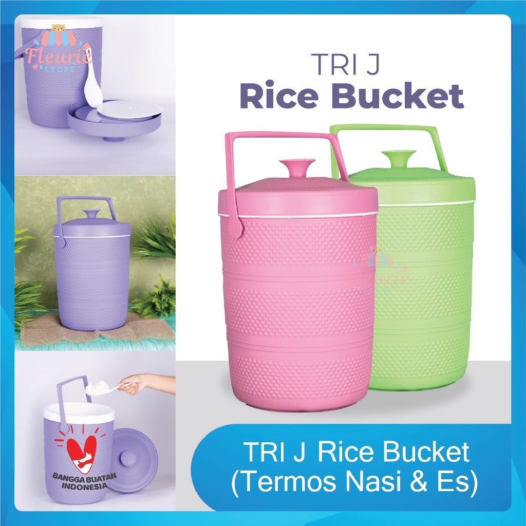 Jual TRI J - Rice Bucket (Termos Nasi & Es) 17L - Wadah Penyimpanan ...