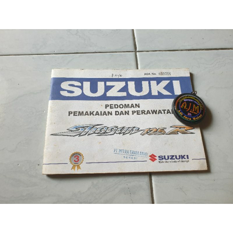 Jual Buku Pedoman Dan Perawatan Suzuki Shogun R Original Shopee