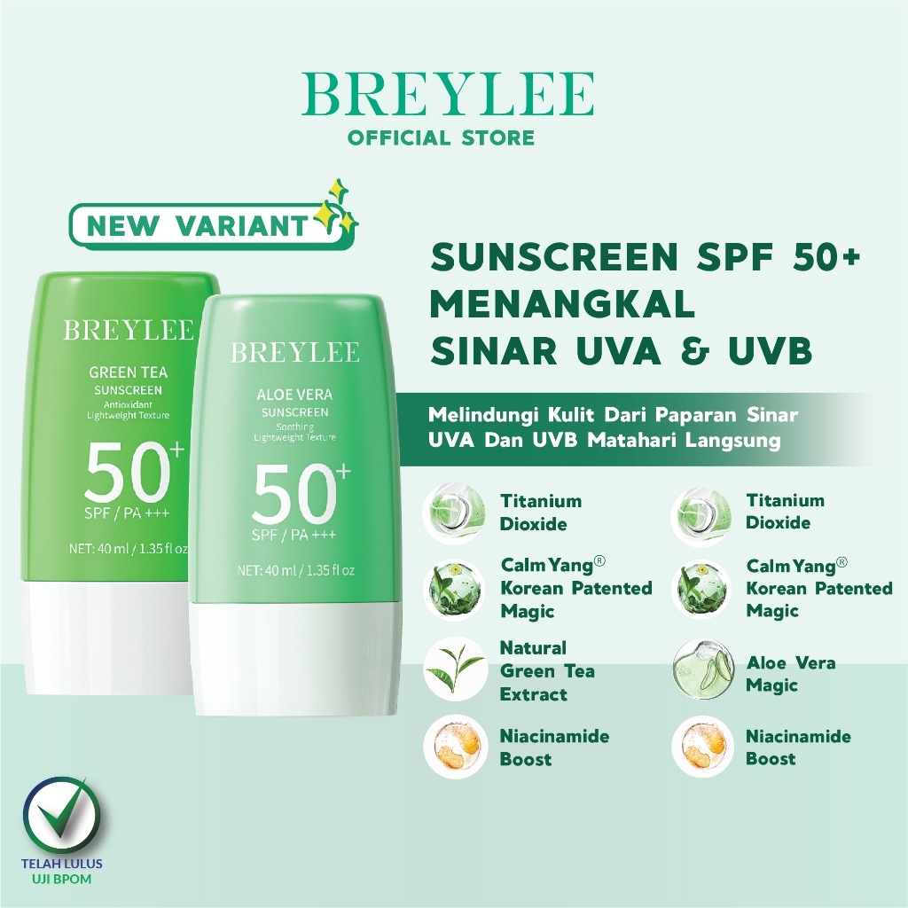 Jual BREYLEE UV Sunscreen Cream Varian - Krim Tabir Surya Aloe Vera ...