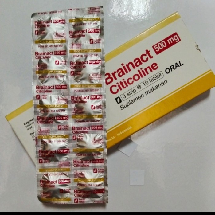 Jual Brainact 500mg / citicoline isi 3strip | Shopee Indonesia