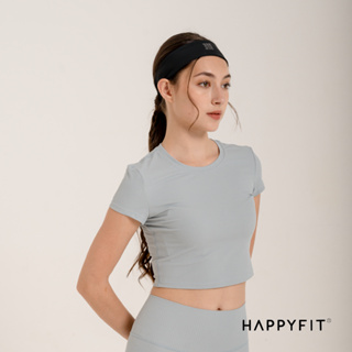 Happyfit Ruched Short Sleeve Sports Bra