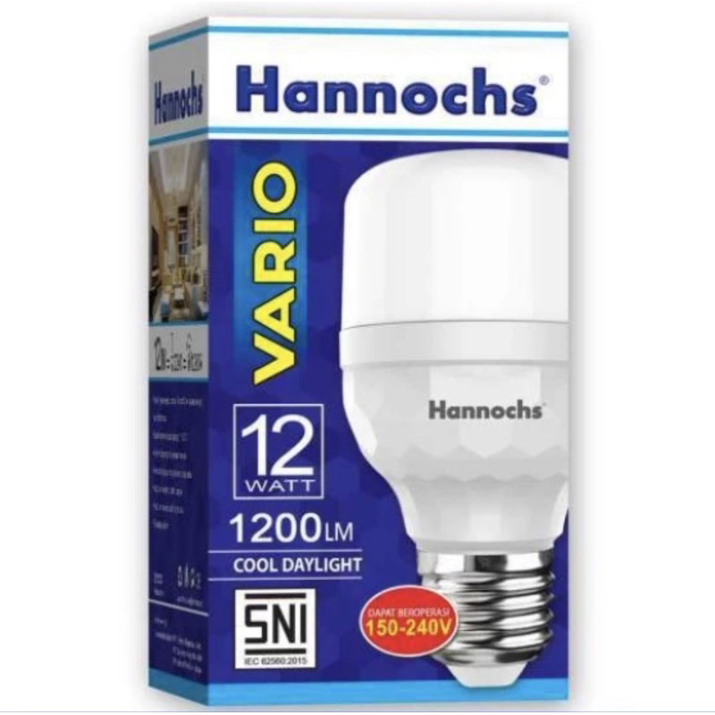 Jual Lampu Led Hannochs Vario 12 Watt 12w Cahaya Putih Shopee Indonesia