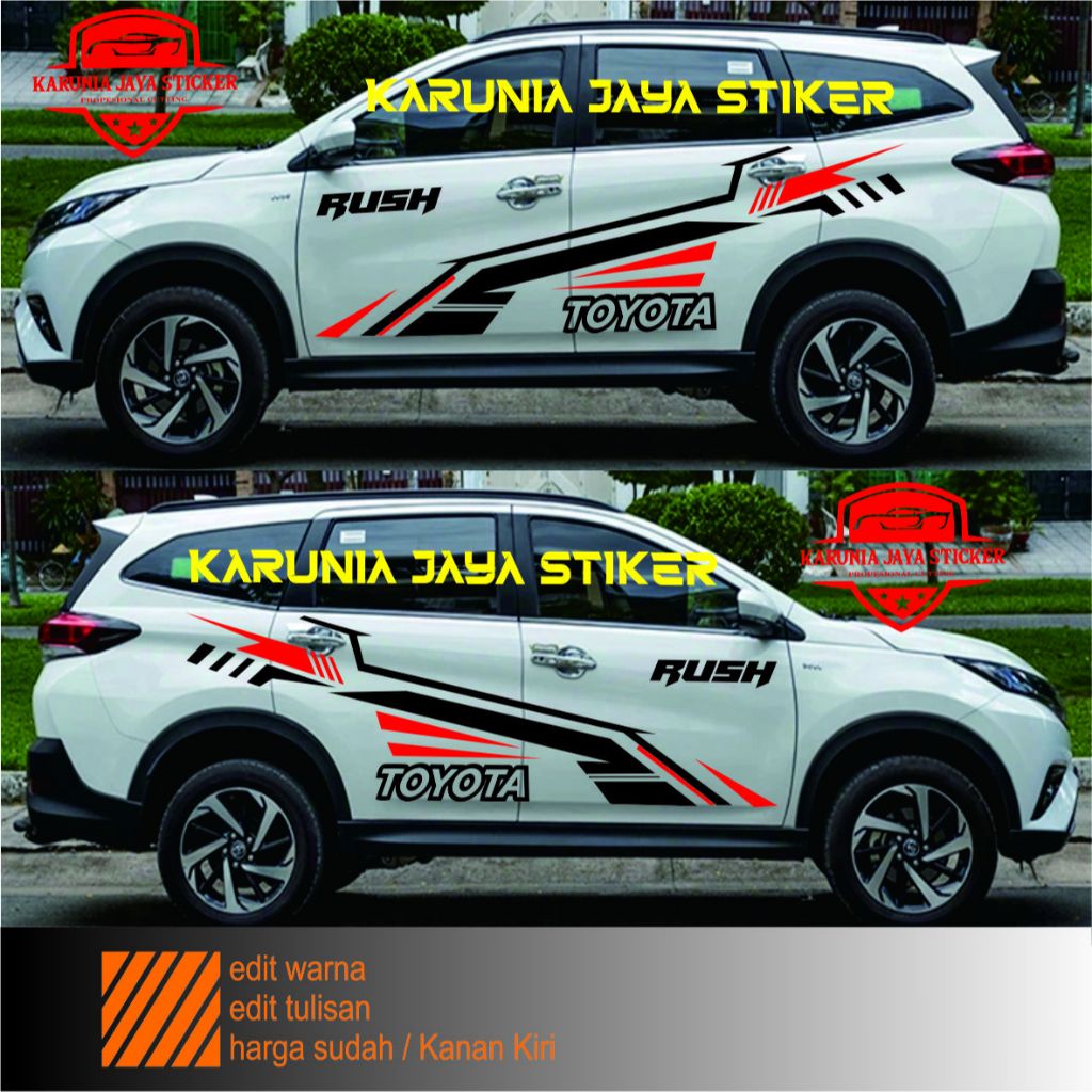 Jual Stiker Mobil Rush Sticker Cutting Body Samping Mobil Rush Stiker