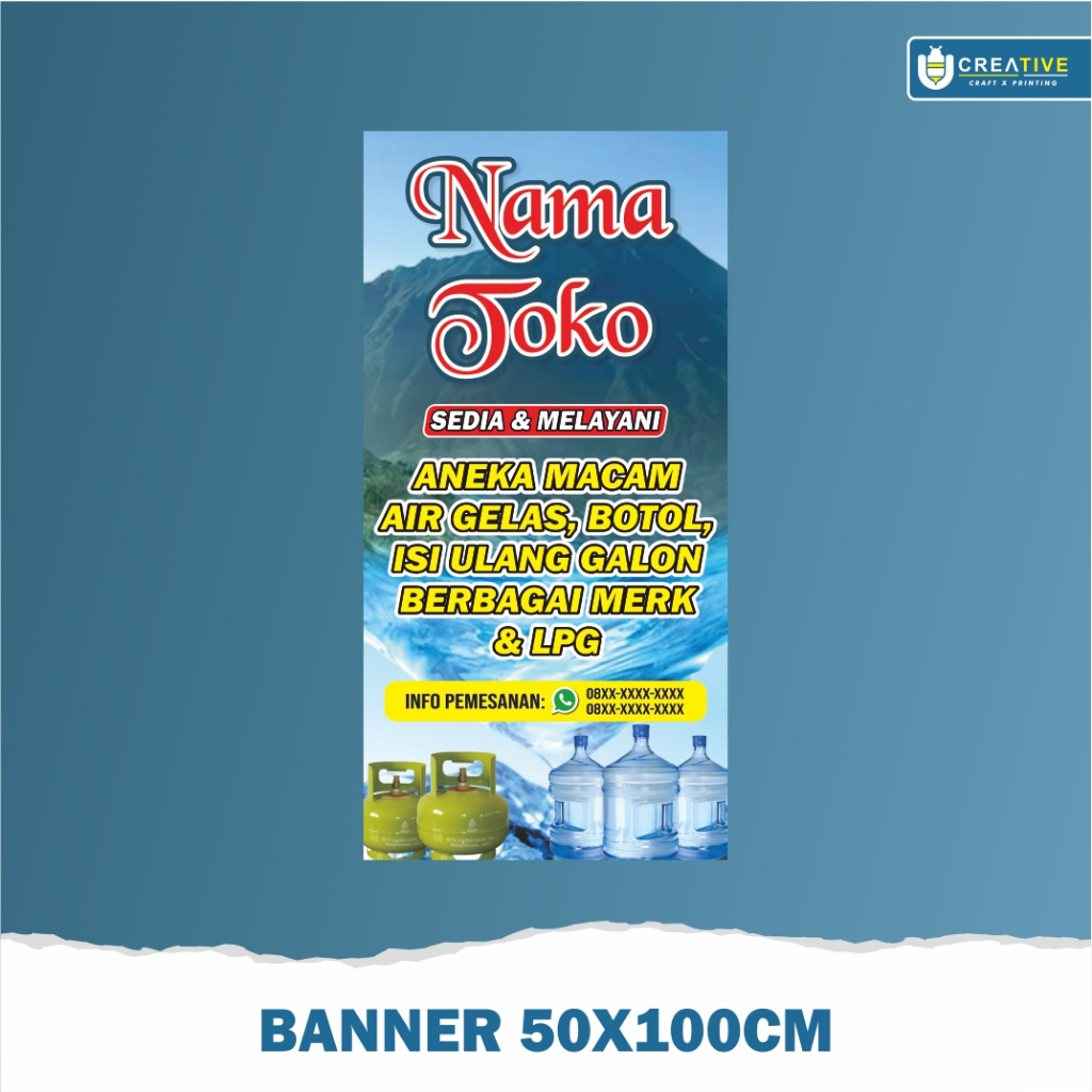 Jual Paket Banner / Spanduk Toko Isi Ulang Air & Lpg (Langsung Jadi ...