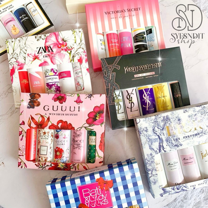 Jual PARFUM GIFT SET BRANDED 5IN1 TRAVEL SIZE ISI 5 X 30ML Shopee
