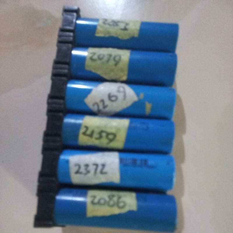 Jual Baterai 18650 Cek Kapasitas Real 2000mah Keatas Merk Campuran