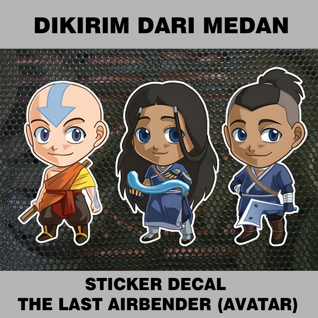 Jual Sticker Decal Vinyl Tahan Air Avatar The Last Airbender Chibi Shopee Indonesia