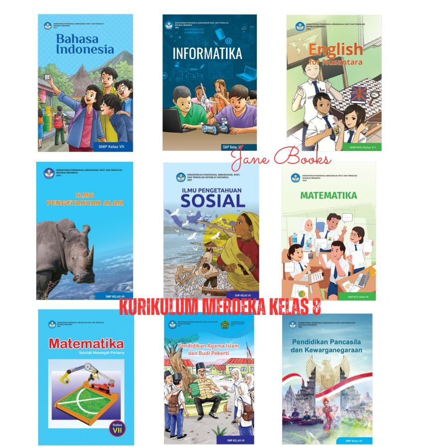 Jual Buku Kelas 7 SMP Kurikulum Merdeka MTK Bhs Indonesia Inggris ...