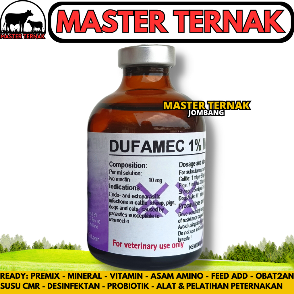 Jual DUFAMEC 1% INJ 50 ML - Obat Kutu Kudis Scabies Gatal Ampuh Sapi ...