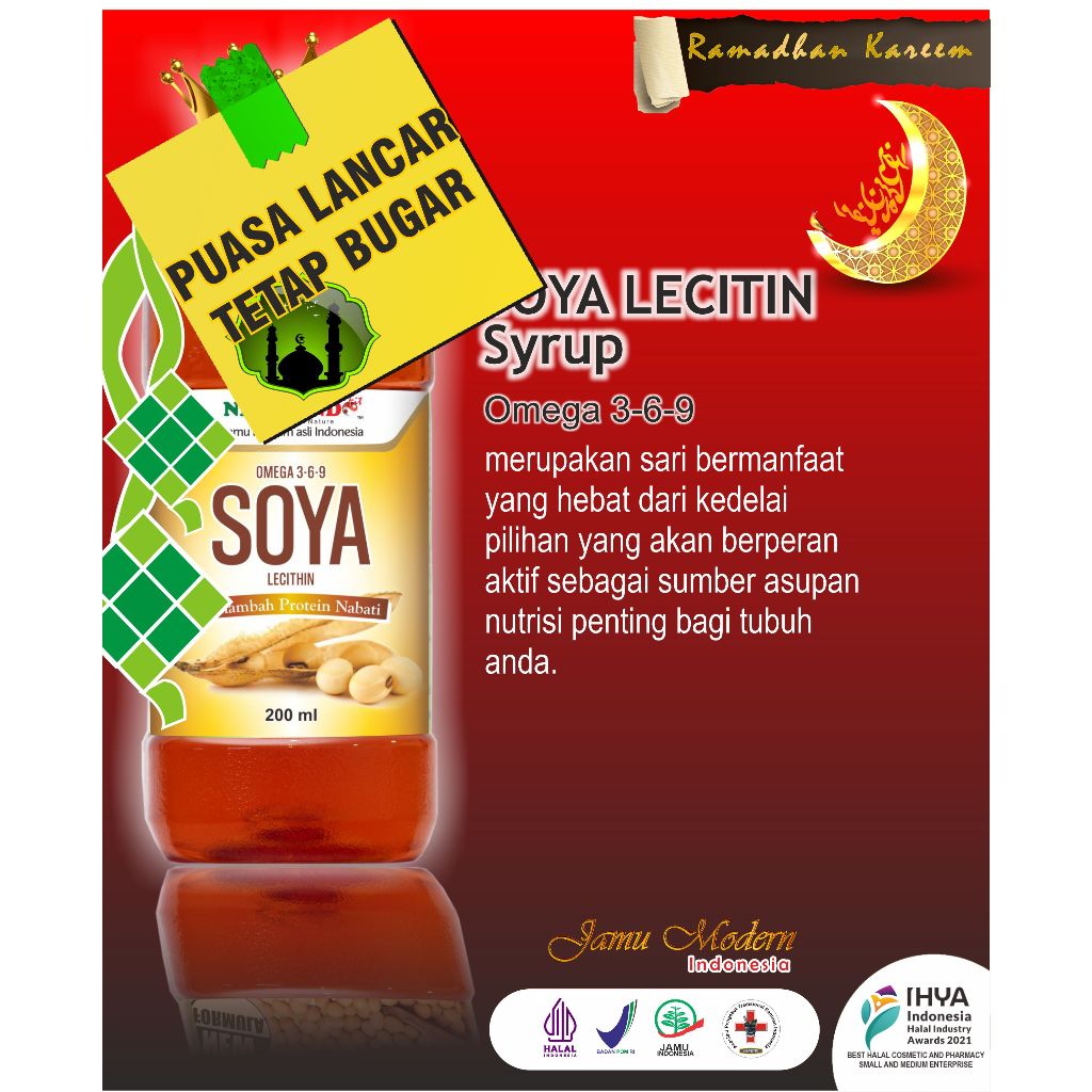 Jual SOYA LECITHIN OMEGA 369 (Syrup) Herbal Sari Kedelai Pilihan