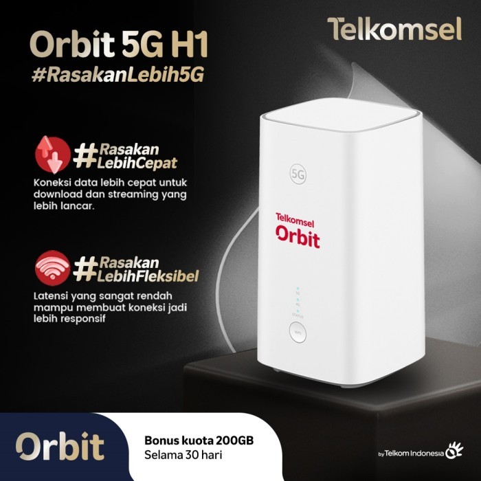 Jual TELKOMSEL ORBIT 5G G1 H1 MODEM WIFI Free Kuota 200GB Garansi Resmi ...