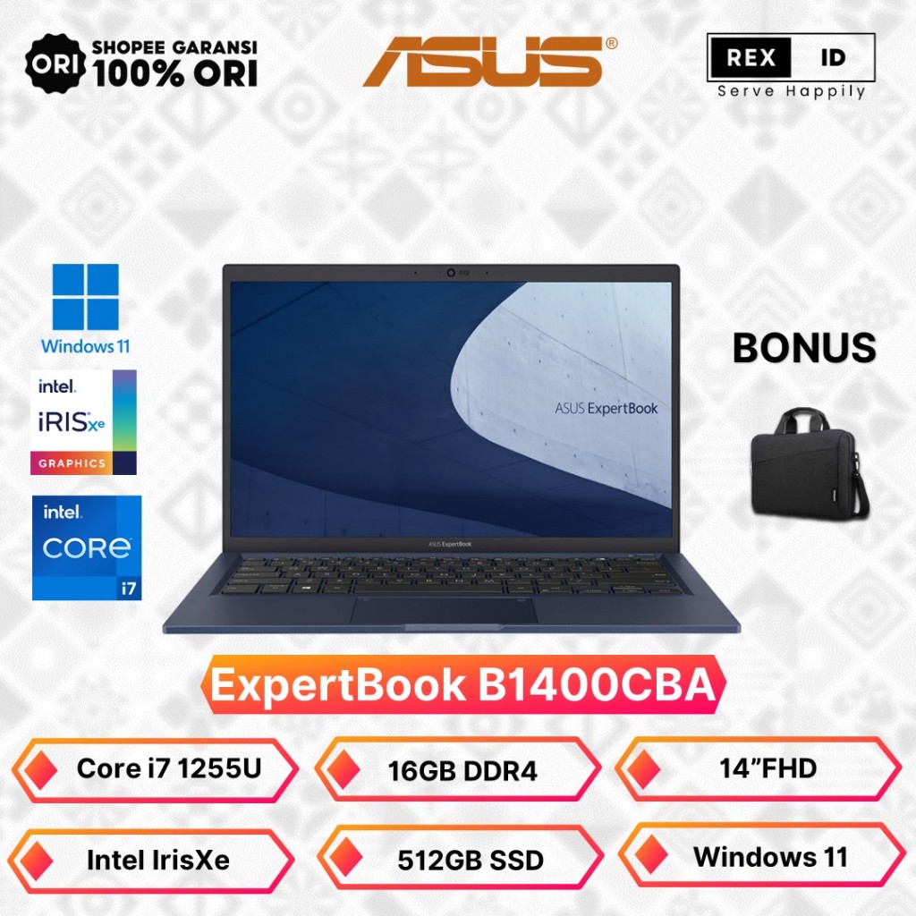 Jual Asus ExpertBook B1400CBA Core I7-1255U 16GB 512GB 14"FHD Windows ...