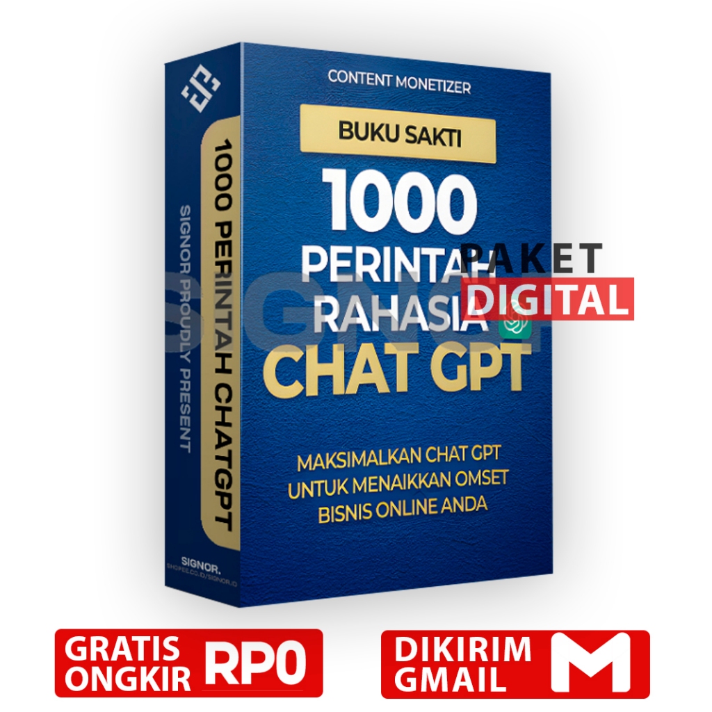 Jual 1000 Prompt ChatGPT Content Monetizer - 1000+ Perintah Rahasia ...