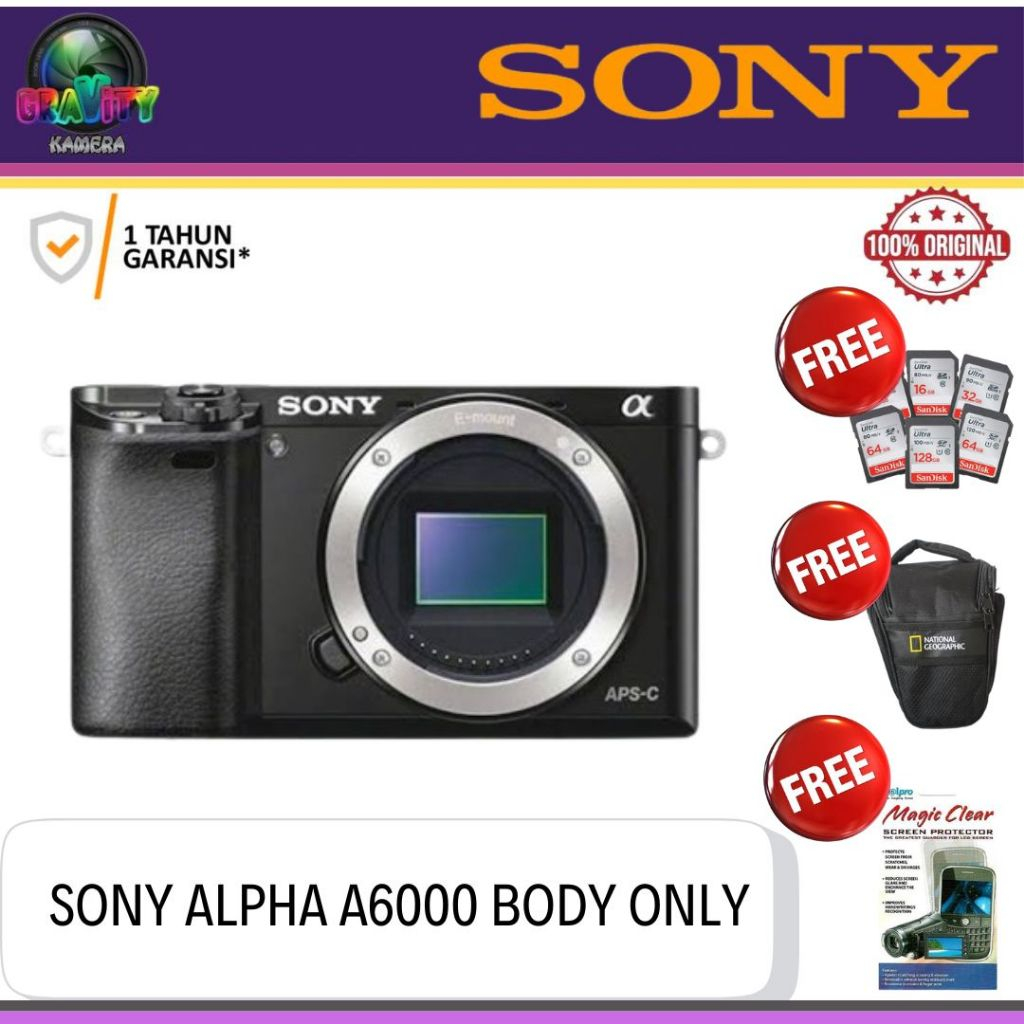 Jual SONY ALPHA A6000 BODY ONLY / SONY A6000 BODY ONLY | Shopee Indonesia