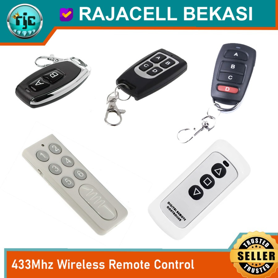 Jual Remote Control RF 433Mhz ABCD 2/4/6 Tombol Universal Project ...