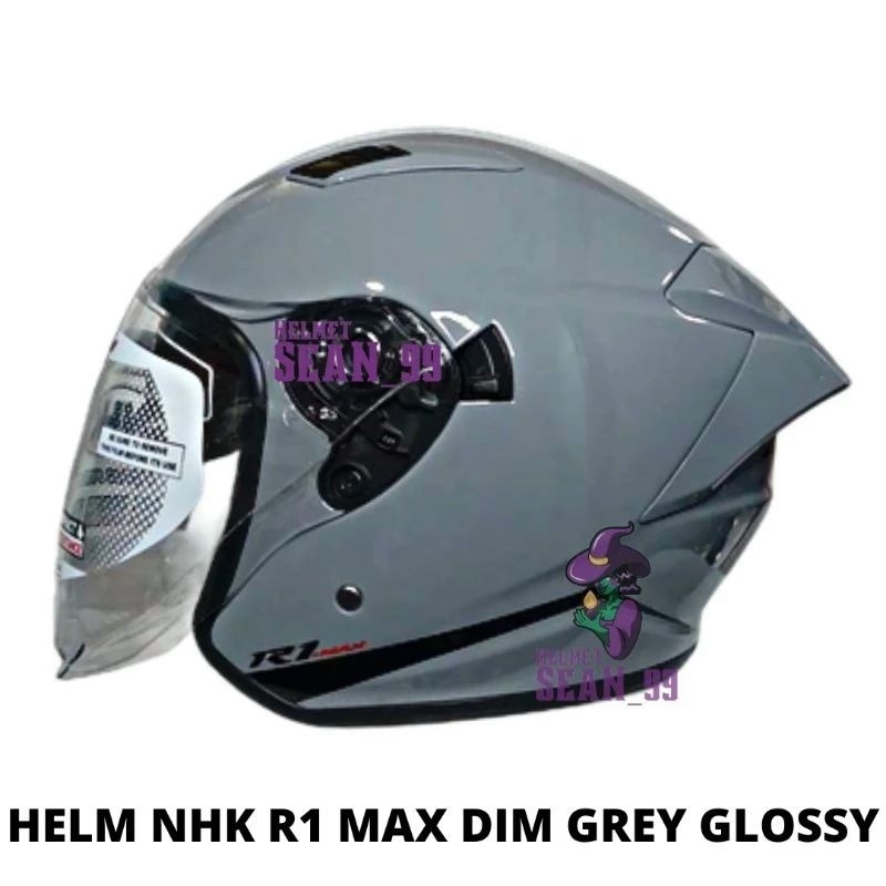 Jual HELM NHK R1 MAX SOLID ALL WARNA DOUBLE VISOR HALF FACE ORIGINAL ...