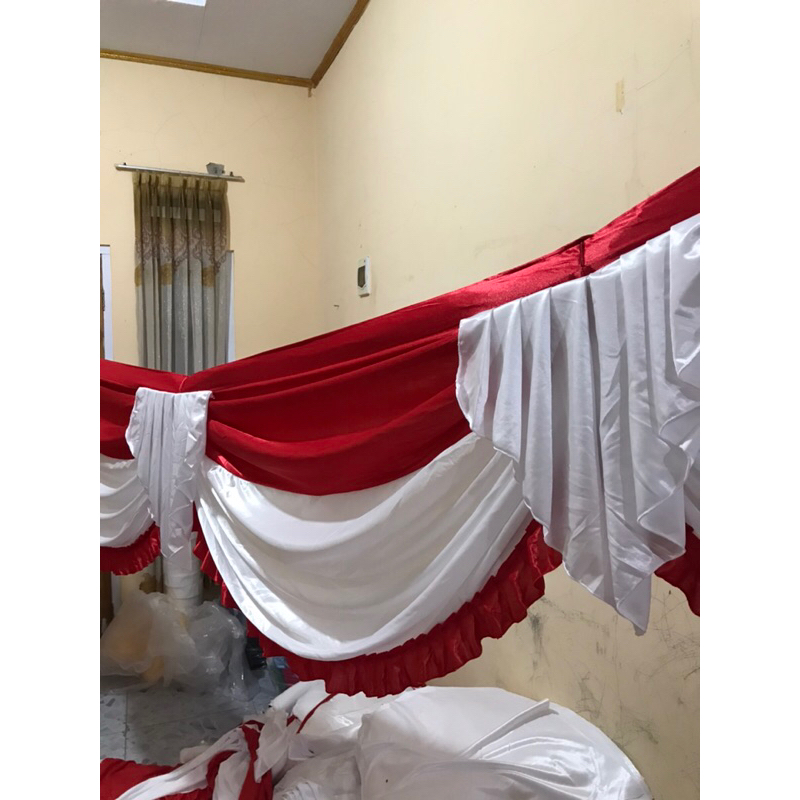 Jual Rumbai Tenda Rumah Merah Putih Gelombang 1 Meter | Shopee Indonesia