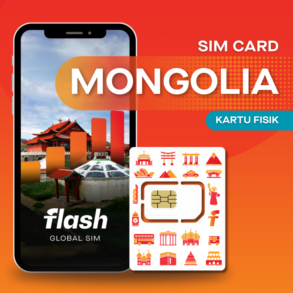 Jual SIM Card Mongolia Flash Global SIM Internet Quota (Simcard