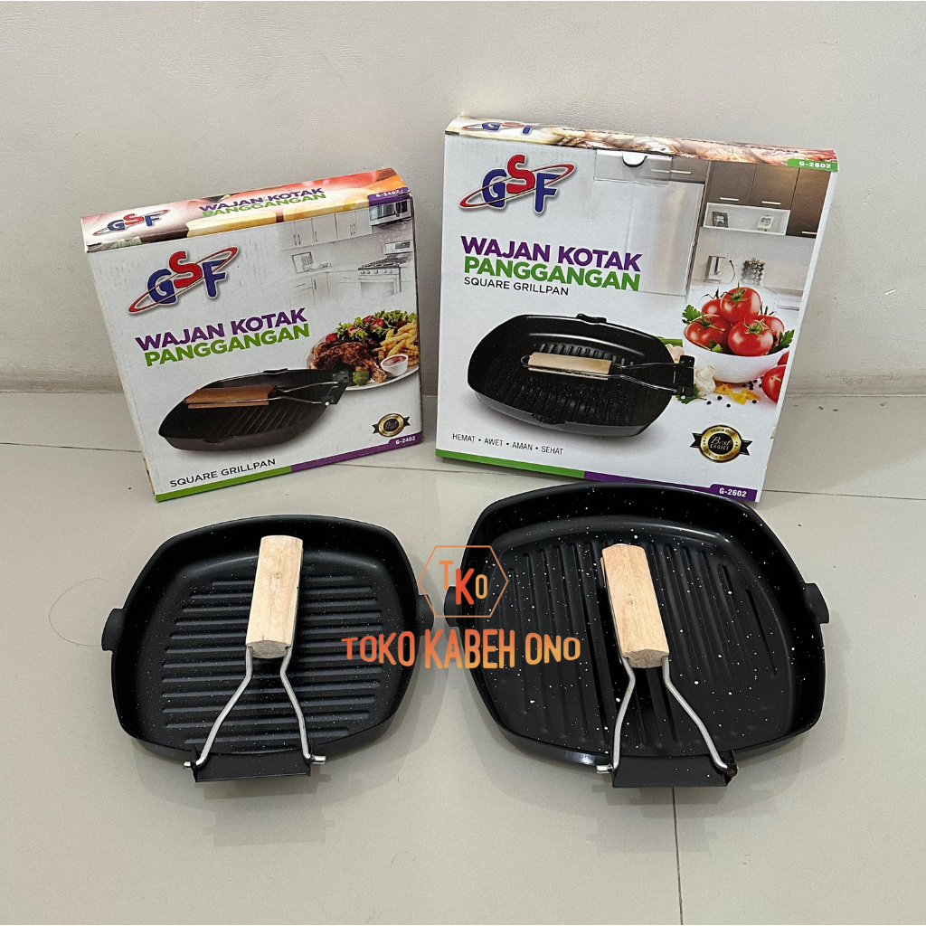 Jual Square Grill Pan Wajan Bbq Anti Lengket Panci Tatakan Grill Panggang Teflon Bbq Lipat