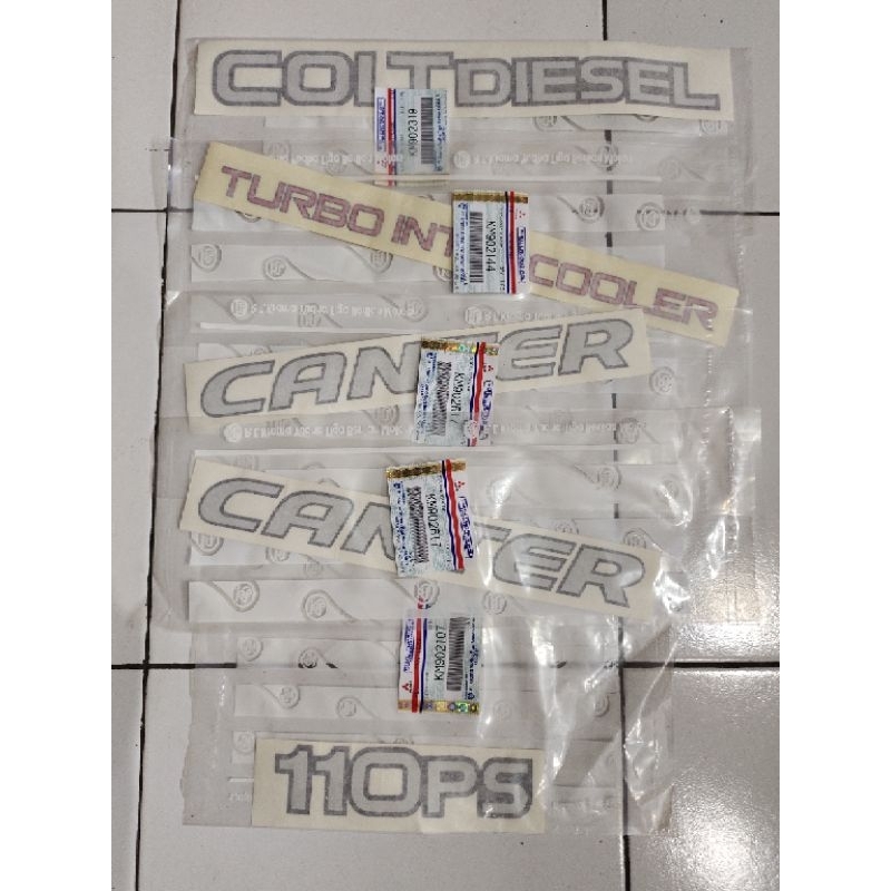 Jual sticker ps110 stiker coltdiesel 110ps canter turbo intercooler set ...
