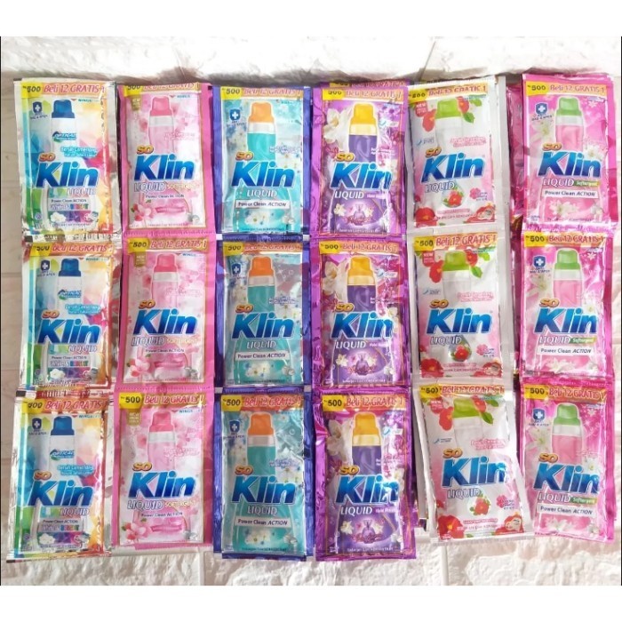 Jual SO KLIN LIQUID SACHET 500 ( ISI 12PCS/RENTENG ) | Shopee Indonesia