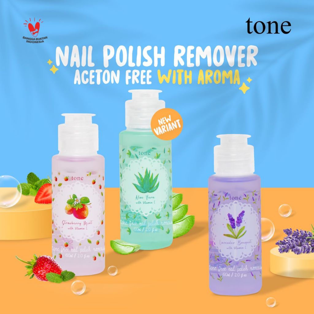 Jual Nail Polish Remover Aceton Free with Aroma 2in1 60ml Shopee
