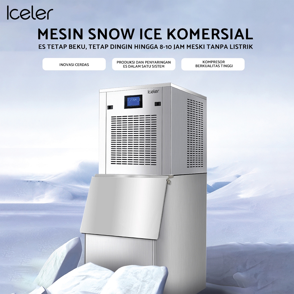 Jual Iceler Snow Ice Mesin Es Serut 300KG/24JAM Hotpot, Seafood, Daging ...