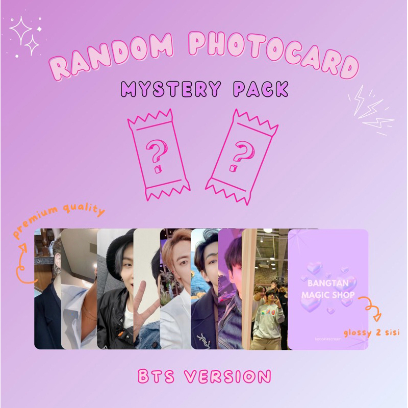 Jual BTS Random Photocard Mystery Pack (Unofficial 2 pcs/ pack) by ...