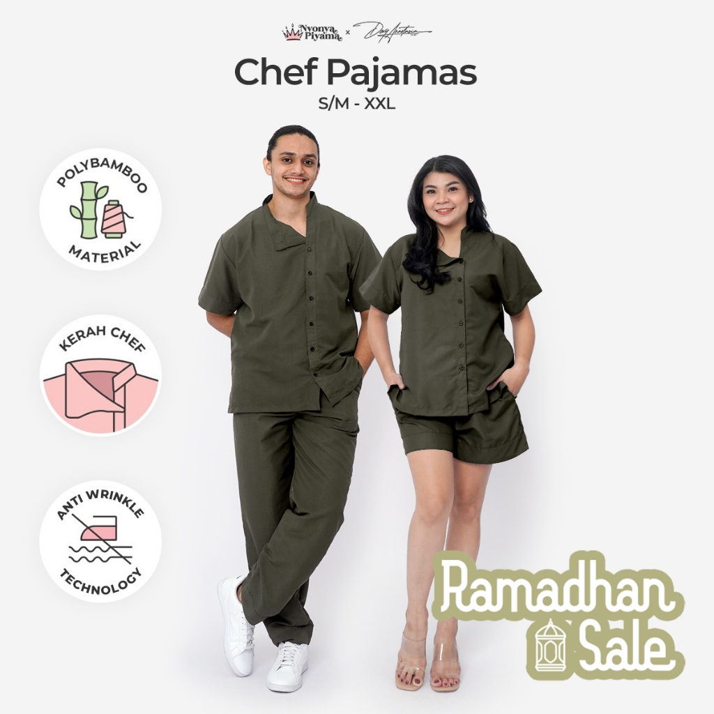 Jual Chef Pajamas Nyonya Piyama X Devy Anastasia Couple Set Baju ok ...