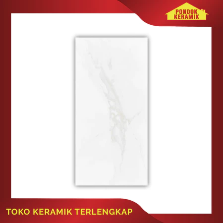 Keramik Dinding Habitat 25x50 Visconti Motif Marble Carara Putih Abu