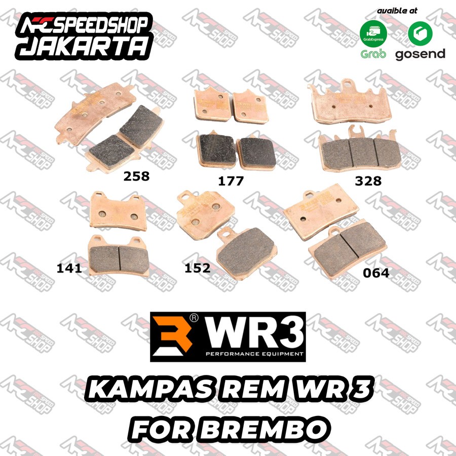 Jual KAMPAS REM WR3 SINTERED for BREMBO M4 4P1P GP4RS M50 | Shopee ...