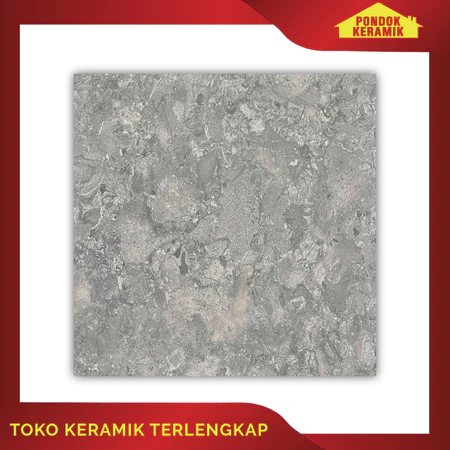 Keramik Lantai Milan 40x40 Asturia Dark Grigio Motif Marble Marmer