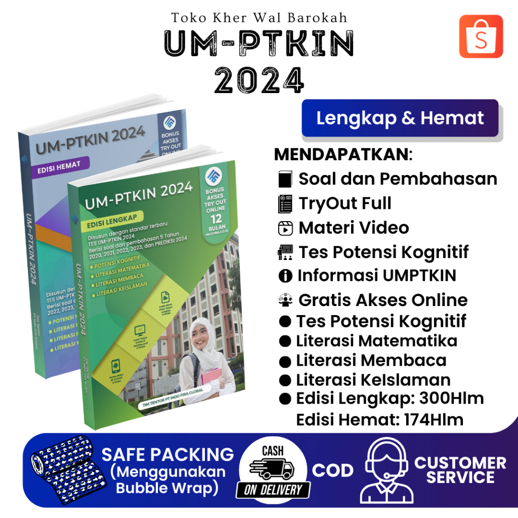 Jual New!!! Buku Terbaru UM-PTKIN 2024 (Edisi Lengkap & Edisi Hemat ...