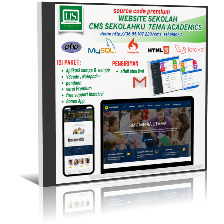 CMS Portal Website Sekolah danPPDB premium dan thema akademik
