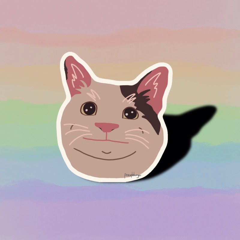 Jual Sticker meme kucing 1 ukuran 4 cm | Shopee Indonesia