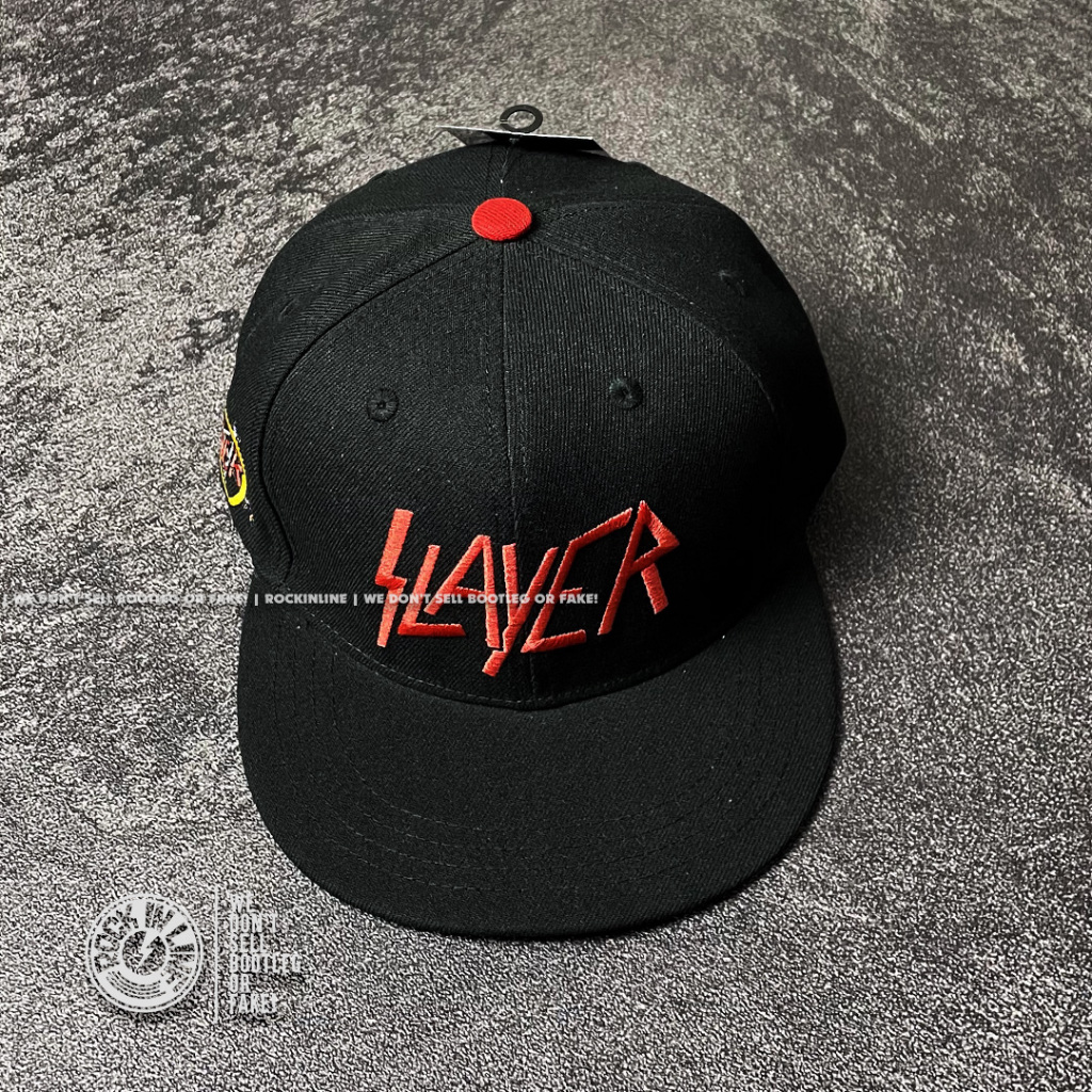 Slayer Band Logo Cappellino Snapback Unisex - Nero, Cotone, Taglia Unica Regolabile, Licenza Ufficiale Rock Off - 4