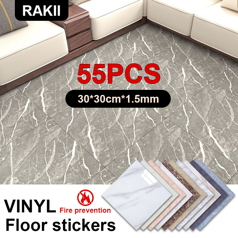 55PCS Vinyl Lantai Marbel 30 x 30 cm/ Vinil Sticker Lantai Marbel Granit / Stiker Vinyl Lantai Marmer