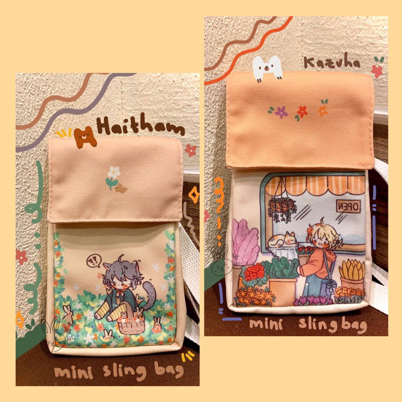 Jual Mini Sling Bag Kazuha / Mini Sling Bag Haitham / Fanmerch Genshin ...