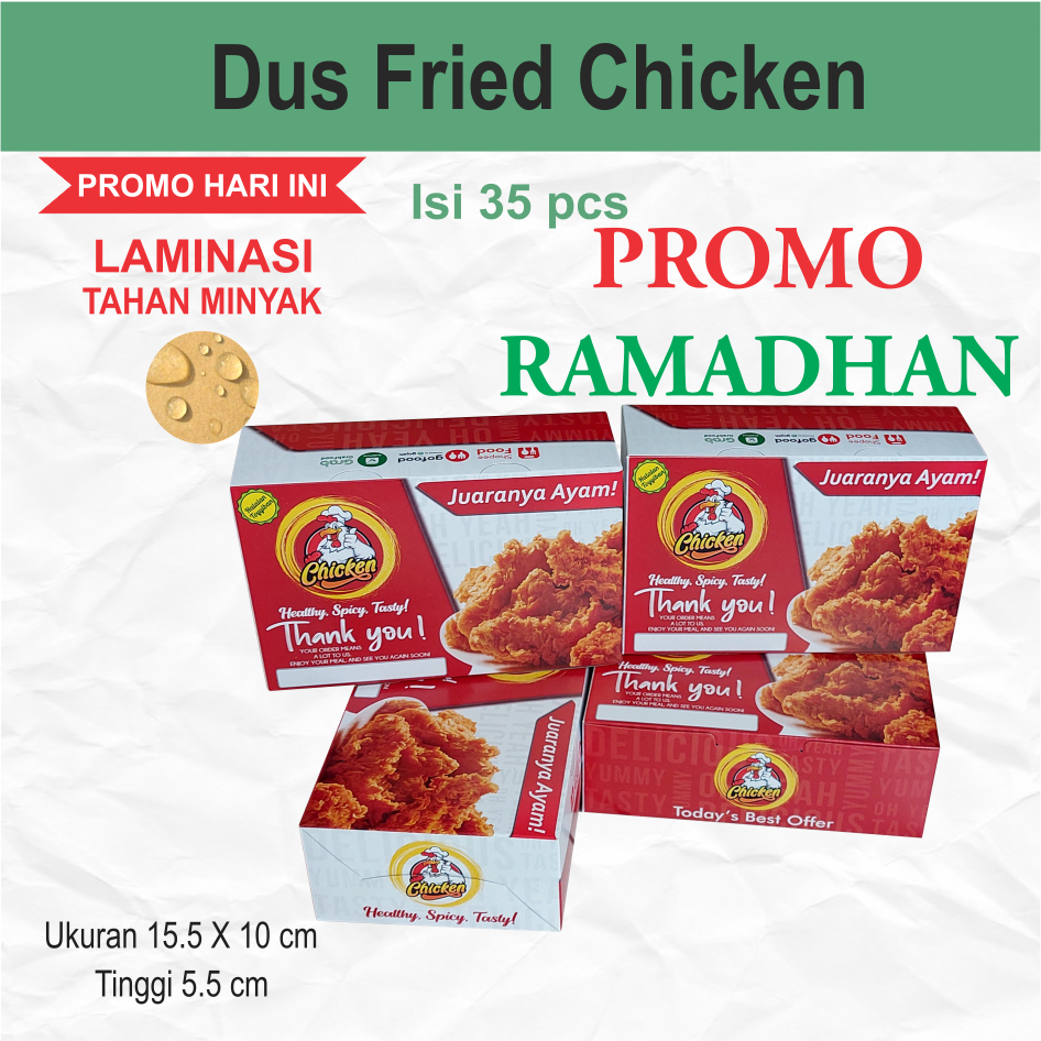 Jual Box Fried Chicken Ayam Dus Fried Chicken Kardus Fried Chicken Box Ayam Goreng