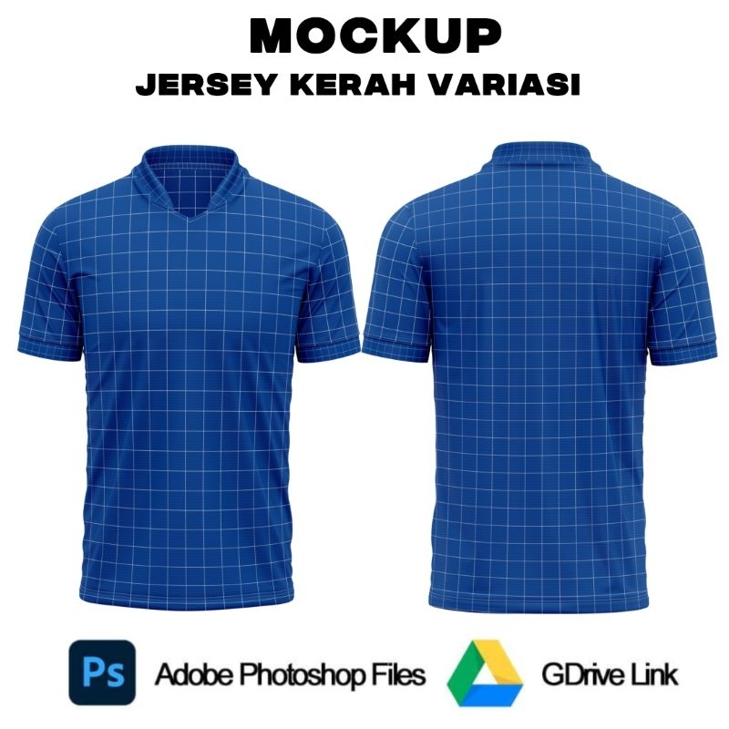 Jual Mockup Jersey Kerah V Variasi PSD Photoshop | Shopee Indonesia