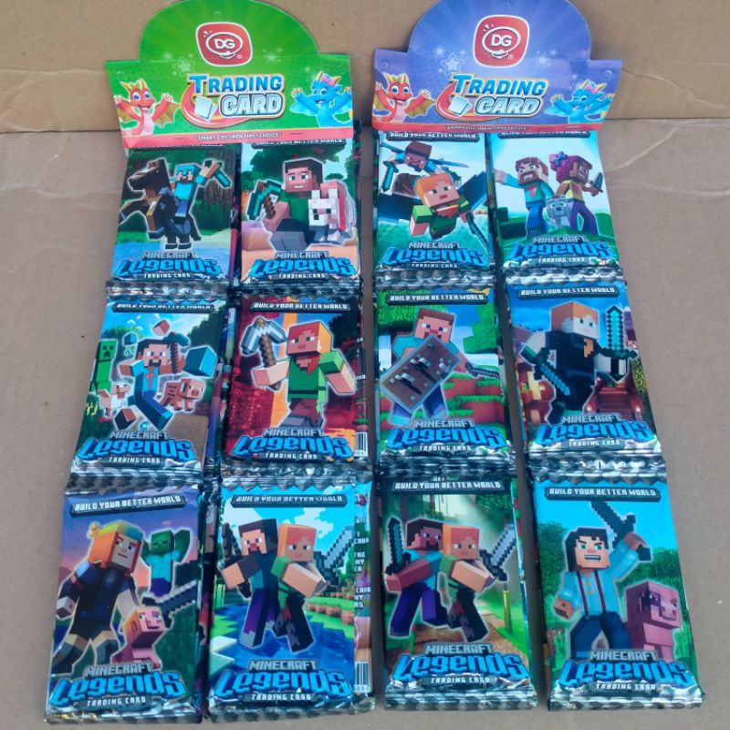 Jual Obral 12 sachet Mainan Kartu Pokemon Boboiboy Minecraft Sanrio DG ...