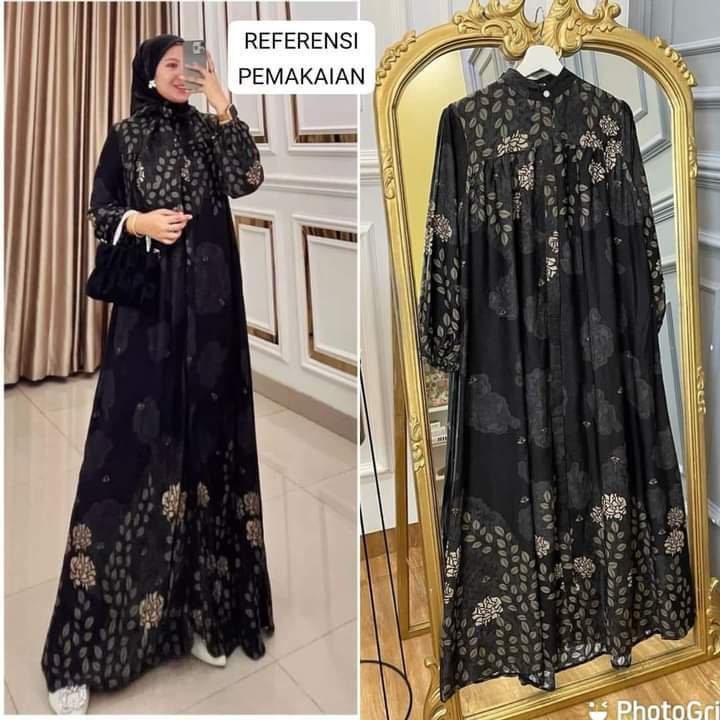 Jual Gamis Set Hijab Edisi Hari Raya Viral Matt Rayon Terbaru Kekinian