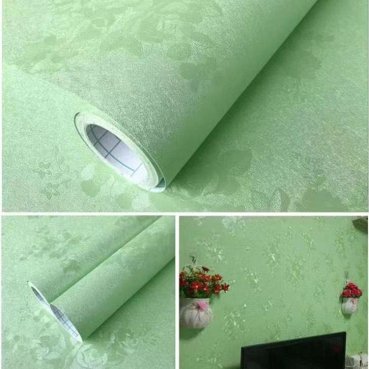 Jual Wallpaper Dinding Polos Bunga Tosca Ukuran 8m S D 10m X 45cm