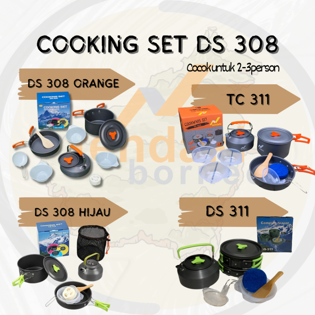 Jual KOLEKSI COOKING SET TENDAKI DS 308 DS 311 TC 311 TC 200