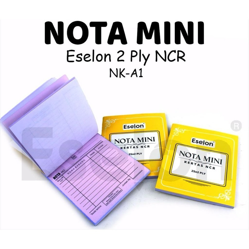 Jual Nota Mini 2 ply eselon / Buku Nota Kontan Mini (Pcs) | Shopee ...
