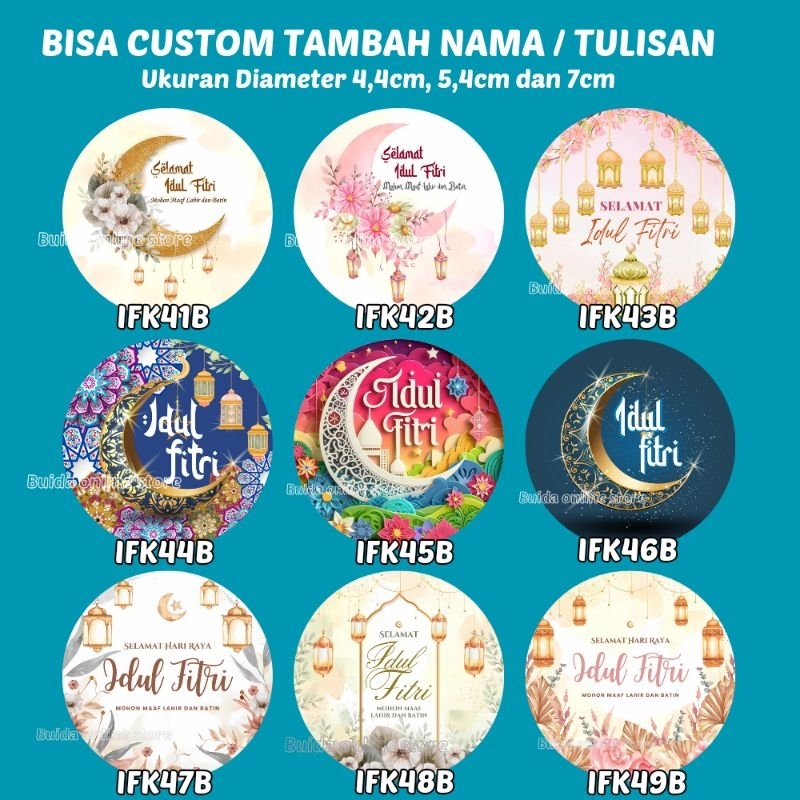 Jual Stiker Sticker Label hangtag Lebaran Selamat Hari Raya Idul Fitri ...