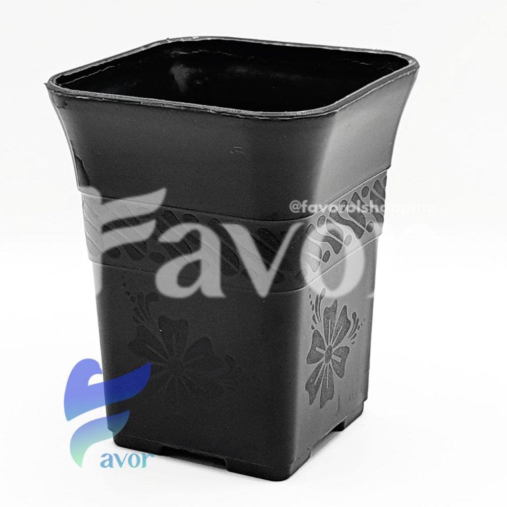 Jual Pot Kotak Motif BATIK 8 HITAM Kinclong Estetik Tekstur Batik ...